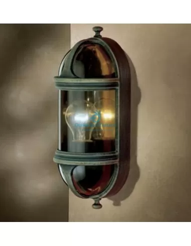 Garden light 94000/VO oval 2-wall e27 60w green gold